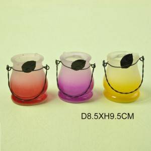 Frosted Color Gradient Candle Holder