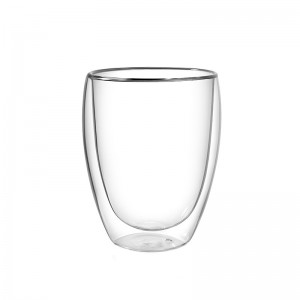 Double wall glass beverage water coffee cup glass mug