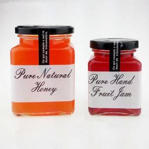 High Grade Square Glass Jars with Black Lid