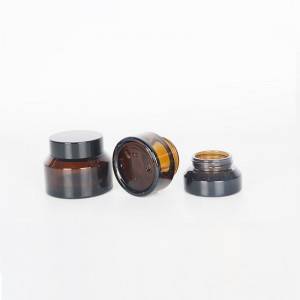 Empty Cosmetic Containers with Inner Liners and black Lids