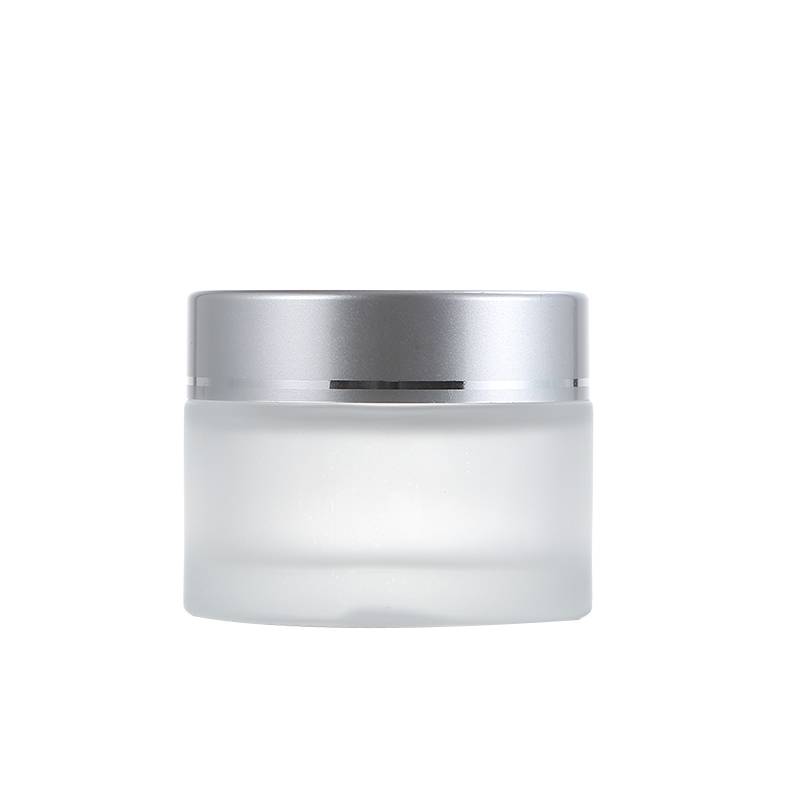 Frosted Glass Straight Sided Cream Jar Featured Image