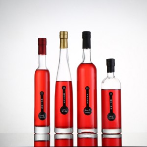 Wholesale 200ml 375ml 500ml 750ml Glass Ice Wine Liquor Glass Bottles