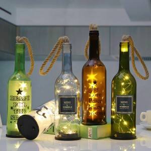 Factory decorative glass wine bottles that decorate lamps and lanterns for the festive atmosphere