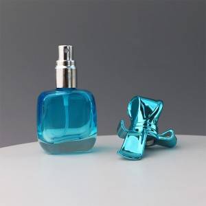 15ML Portable Multi Color Glass Spray Perfume Bottle with Ribbon Shape Lid