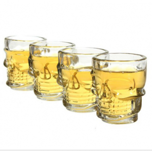 60 ML Glass Skull Wine Shape For Beer/ Whisky Skull Glass Cup