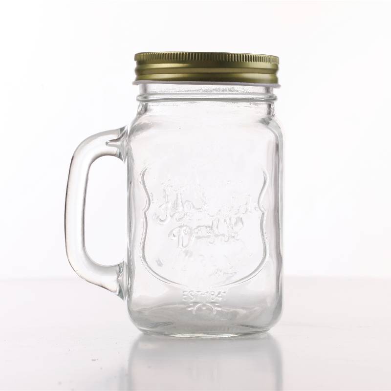 Glass Mason Mugs with Handle Featured Image