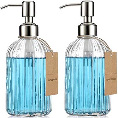 420ml  Glass Pump Bottle, 6 Pack, for Aromatherapy, Lotions, Soaps & More Featured Image