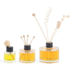 50ml 100ml 150ml 200ml Reed Diffuser Round Glass Bottle with Lids