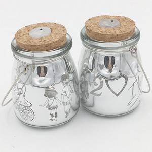 China Decorative Bottles Manufacturers - The  Mini  lighting  glass  jar  with LED  cork  stopper  and  metal  handle – Sogood