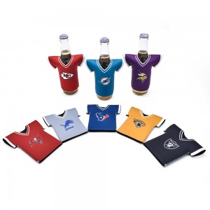 Stubby T-shirt cooler beer holder neoprene bottle sleeve koozies na may custom na logo