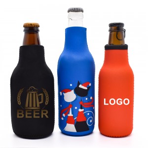 Portabottiglie in metallo personalizzato con custodia per bottiglia di birra Raffreddatore per lattine stampato in bianco a sublimazione
