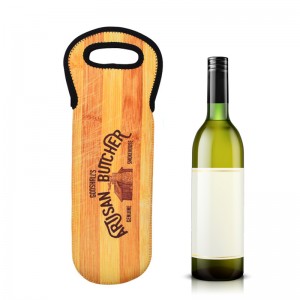 Logo personnalisé de manchon de bouteille de vin sigle en néoprène par sublimation