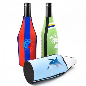 Champage Koozies Sublimation Blanks Stubby Holder Beer Bottle Cooler Sleeve With Zipper