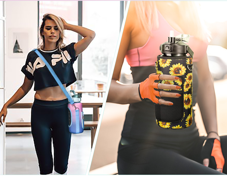 Water bottle sleeve with phone holder to make sports more convenient