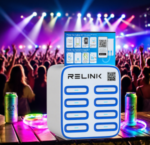 8 slots power bank sharing station with acrylic static advertisement