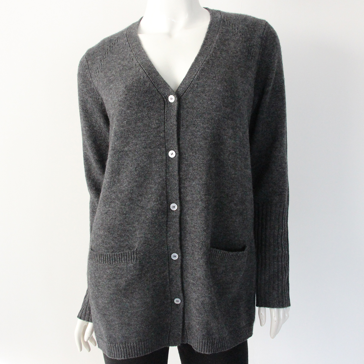 button cashmere cardigan sweater WYSE032