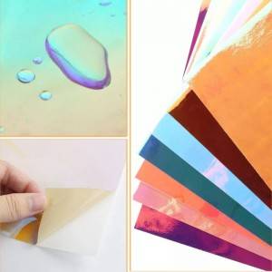 Rainbow Holographic Opal Craft self adhesive Vinyl 12″ x 12″ Sheets DIY sheets for plotter