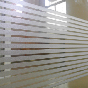 Adhesive Series Static Cling Office Glass Decorative Transparent PVC Stripe Frosted Glass Window Film