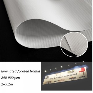 Factory Direct High Quality large format banner glossy material frontlit flex Compatible products