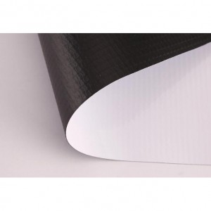 500X500d/9X9 450g White/Black PVC Laminated Polyester Frontlit Flex Banner
