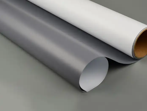 Cheap Price Custom Eco Solvent Semi-glossy Grey Back Inkjet Printing Display Vinyl PVC Flex Film Roll Up Banner Material