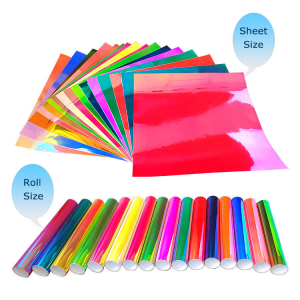 Easy-weed Cutting Holographic Permanent Self Adhesive Color Vinyl Roll For Cricut Machine