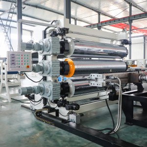 Wholesale Pp Foam Sheet Extrusion Line Factory –  HDPE T-grip Liner Sheet T-rib Liner Sheet T-lock Sheet Extrusion Line   – Leader