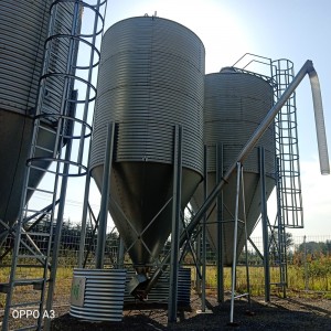 Newly Arrival Galvanized Grain Silo - Poultry Farm Feed Grain Cereal  Storage Flat Bottom Mill Tank Silos – Shengao