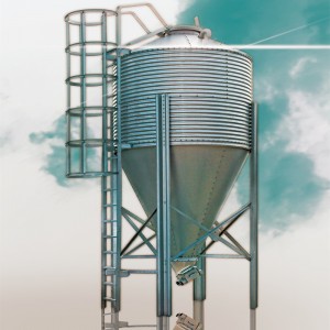 Poultry Farm Feed Grain Cereal  Storage Flat Bottom Mill Tank Silos