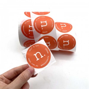 Custom Adhesive Coating paper Printed Brand Logo product package label printing PVC paper lable sticker