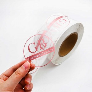 Customized roll adhesive label coated paper, color transparent printing, thermal synthetic adhesive sticker, customized