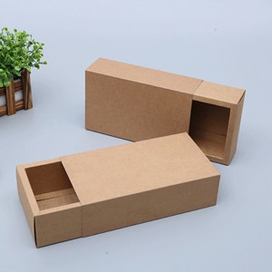 kraft paper box drawer box universal transparent frosted tea package gift box