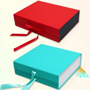 Folding gift box With ribbon cosmetic gift box holiday gift box health care product gift box general gift box