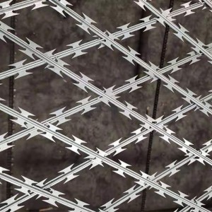 welded concertina blade razor wire fence