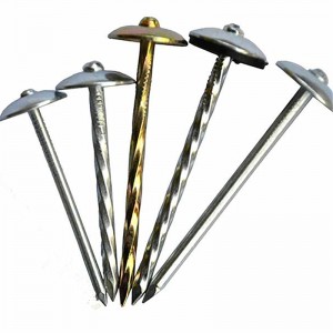  Galvanized Umbrella Head Roofing Nails Twisted Shank