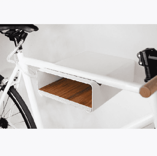 Minimalist metal white mutifunction bicycle rack Featured Image