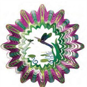 3D Hummingbird Wind Spinner Metal Garden Decoration Spiral Wind Spinner
