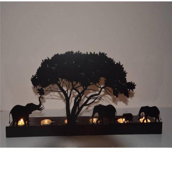 Well-designed Farmhouse Welcome Sign - Decorative Elephant Metal Candle holder – Shengrui
