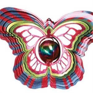 Multicolored Stained Cross wind spinner 3D metal wind spinner garden arts