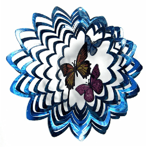 Stainless steel Multi-colored  3D wind spinner