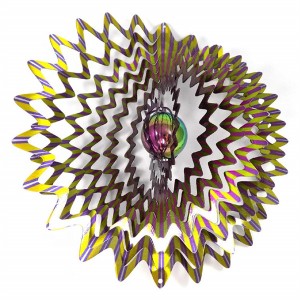 Gazing Ball Wind Spinner Multicolored Gazer Wind Spinner 3D Splash Wind Spinner