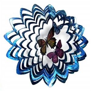 Garden Ornaments Multi-colored Wind Spinner Laser cut Wind Spinners Hanging Wind Spinner