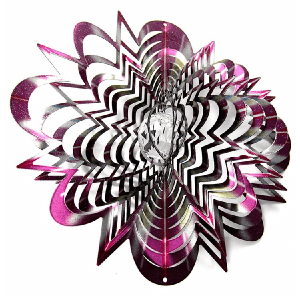 Stainless steel Multi-colored  3D wind spinner