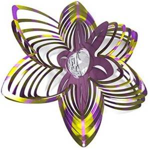 Multi-colored 3D FLOWER wind spinner