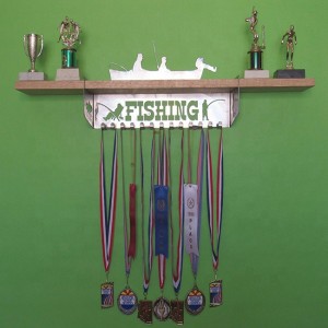 Wall mounted Trophy shelf Sport medal display rack Medal hanger for swimming,running,cycling sports medals