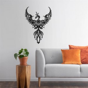 Phoenix – Metal Wall Art Living Room Decor Metal Wall Hanging Legendary Bird Art Renewal Wall Art