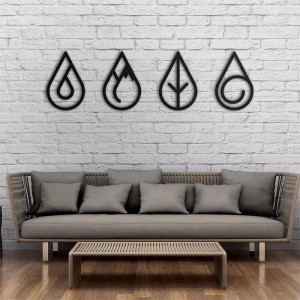 Four Elements – Metal Wall Decor Home Decor For Living Room Modern Wall Decorations Metal Wall Art