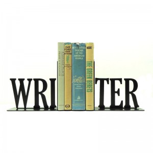 Customized Home Decor High Quality Book Holder Table Decoration Writer Book Holder Customized Metal Bookends