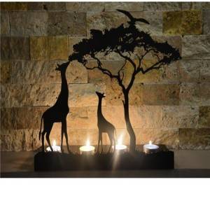 Decorative Giraffe Metal Candle holder