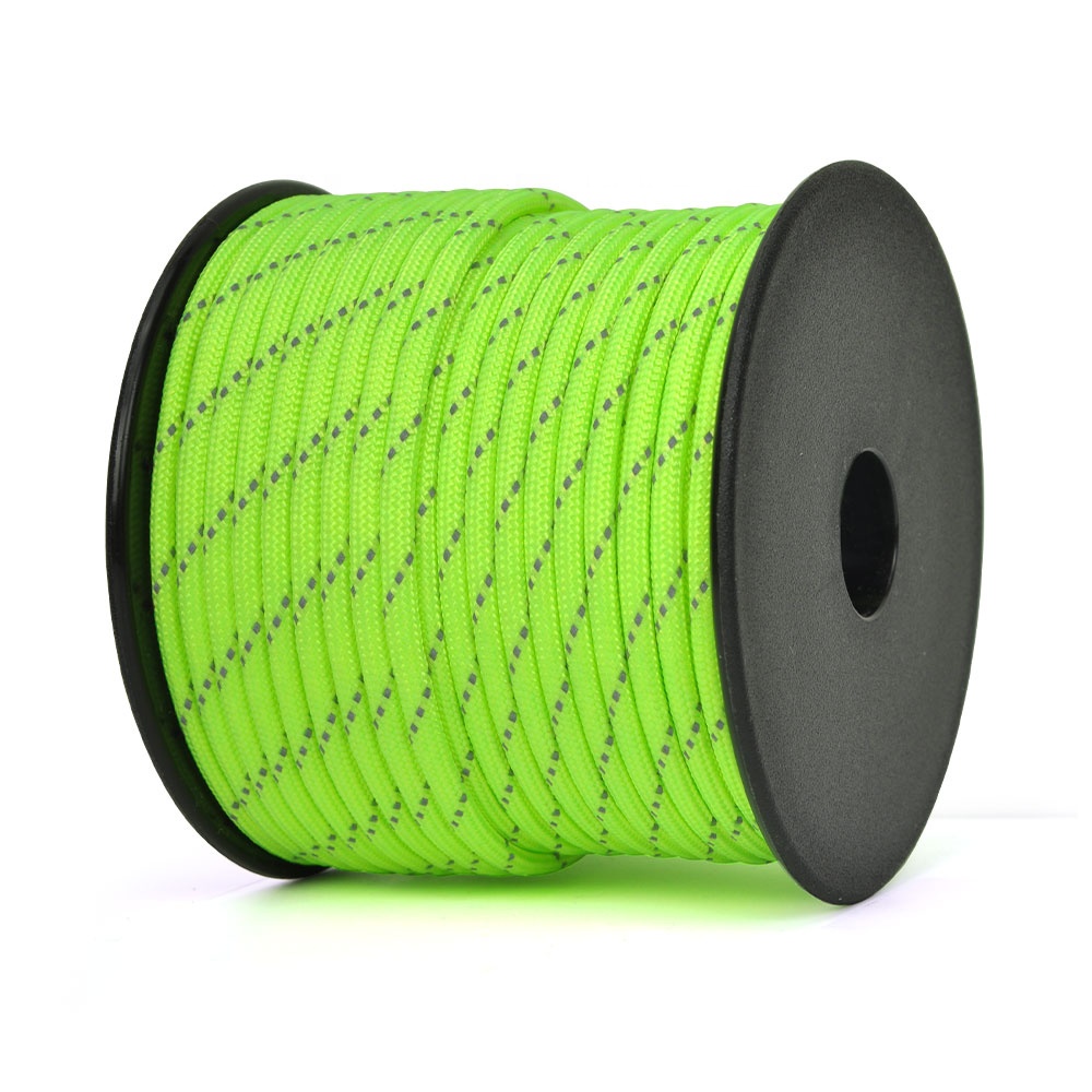Wholesale Fluorescent Reflective Paracord Camping Guyline Tent